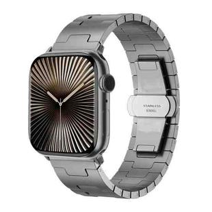 For Apple Watch 42mm / 41mm / 40mm / 38mm Side Release Stainless Steel Watch Band(Grey)