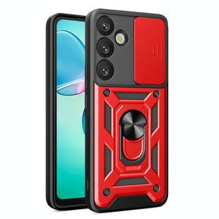 For Samsung Galaxy S25+ 5G Sliding Camera Cover Design TPU+PC Phone Case(Red)