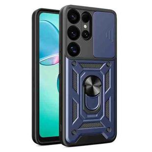 For Samsung Galaxy S25 Ultra 5G Sliding Camera Cover Design TPU+PC Phone Case(Blue)