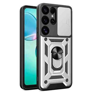 For Samsung Galaxy S25 Ultra 5G Sliding Camera Cover Design TPU+PC Phone Case(Silver)