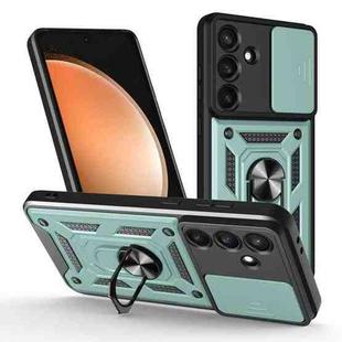 For Samsung Galaxy S25 FE 5G Sliding Camera Cover Design TPU+PC Phone Case(Green)