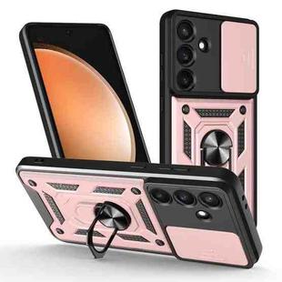 For Samsung Galaxy S25 FE 5G Sliding Camera Cover Design TPU+PC Phone Case(Rose Gold)
