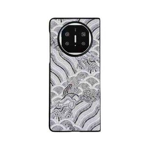 For Huawei Mate X3 / X5 Propitious Clouds Embroidery Full Coverage Phone Case(Grey)