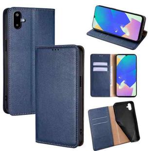 For Samsung Galaxy F06 5G Gloss Oil Solid Color Magnetic Leather Phone Case(Blue)