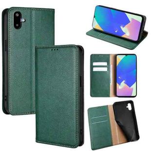 For Samsung Galaxy F06 5G Gloss Oil Solid Color Magnetic Leather Phone Case(Green)