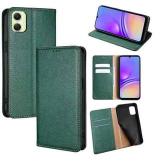 For Samsung Galaxy A05 4G Gloss Oil Solid Color Magnetic Leather Phone Case(Green)