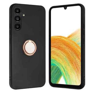 For Samsung Galaxy A34 5G Matte Ring Holder TPU Phone Case(Rose Gold)