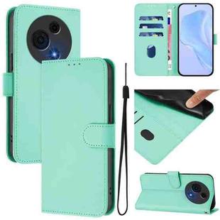 For TCL 60 NxtPaper Skin Feel Solid Color Leather Phone Case with Lanyard(Mint Green)
