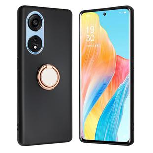 For OPPO A1 Pro / Reno8 T 5G Matte Ring Holder TPU Phone Case(Rose Gold)