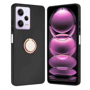 For Redmi Note 12 Pro 5G / Xiaomi Poco X5 Pro Matte Ring Holder TPU Phone Case(Rose Gold)