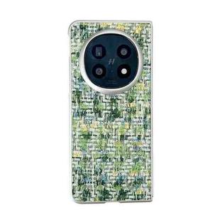 For OPPO Find N5 Illusory Color Weaving Texture Phone Case(Green)