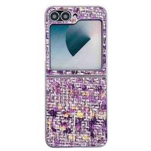 For Samsung Galaxy Z Flip6 Illusory Color Weaving Texture Phone Case(Purple)