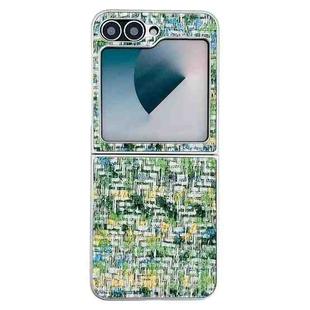 For Samsung Galaxy Z Flip6 Illusory Color Weaving Texture Phone Case(Green)