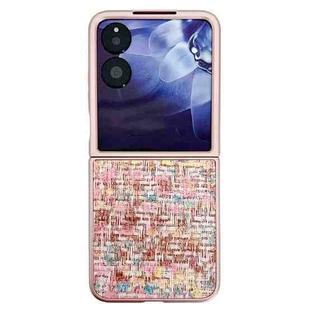 For Xiaomi Mix Flip Illusory Color Weaving Texture Phone Case(Pink)
