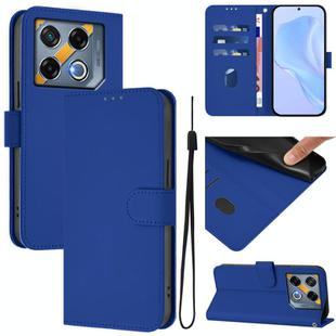 Infinix GT 20 Pro 5G Skin Feel Solid Color Leather Phone Case with Lanyard(Dark Blue)