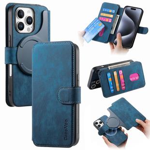 For iPhone 16 Pro Max CaseNeo MagSafe RFID Anti-theft Retro Leather Phone Case(Blue)