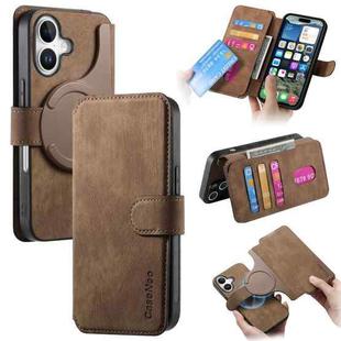 For iPhone 16 Plus CaseNeo MagSafe RFID Anti-theft Retro Leather Phone Case(Brown)