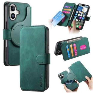 For iPhone 16 CaseNeo MagSafe RFID Anti-theft Retro Leather Phone Case(Green)