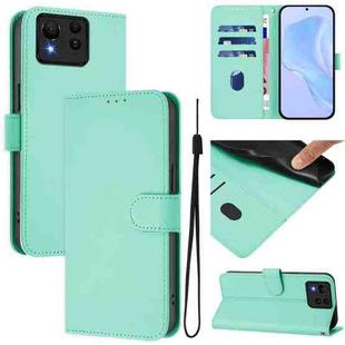 For Asus Zenfone 11 Ultra Skin Feel Solid Color Leather Phone Case with Lanyard(Mint Green)