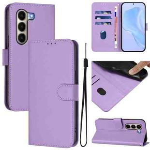 For itel A95 5G Skin Feel Solid Color Leather Phone Case with Lanyard(Lavender Purple)