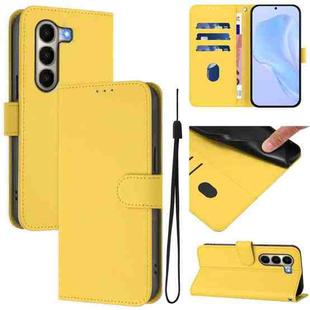 For itel A95 5G Skin Feel Solid Color Leather Phone Case with Lanyard(Lemon Yellow)