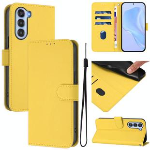 For ZTE Nubia S 5G A403ZT Skin Feel Solid Color Leather Phone Case with Lanyard(Lemon Yellow)