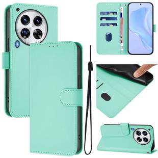 For Tecno Camon 30 Premier 5G Skin Feel Solid Color Leather Phone Case with Lanyard(Mint Green)