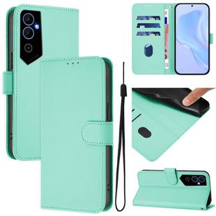 For Tecno Pova Neo 2 Skin Feel Solid Color Leather Phone Case with Lanyard(Mint Green)