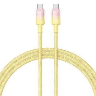 Baseus Discolor Series 100W USB-C / Type-C to USB-C / Type-C Fast Charging Cable, Cable Length:1m(Yellow)