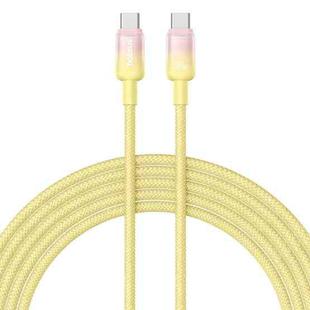 Baseus Discolor Series 100W USB-C / Type-C to USB-C / Type-C Fast Charging Cable, Cable Length:2m(Yellow)