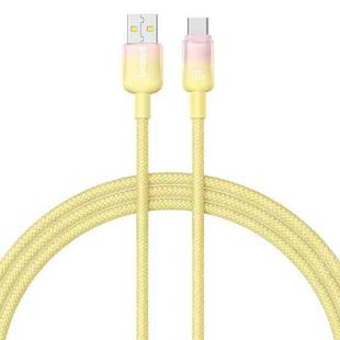 Baseus Discolor Series 100W USB to USB-C / Type-C Fast Charging Cable, Cable Length:1m(Yellow)