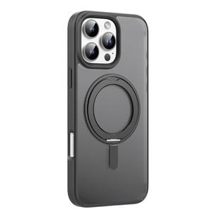 For iPhone 16 Pro Max Mutural Armor Series MagSafe Magnetic Holder Phone Case(Black)