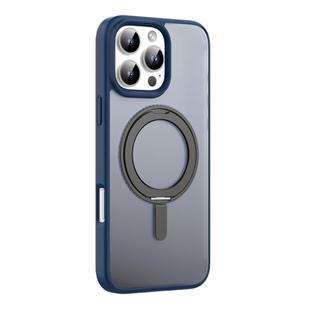 For iPhone 16 Pro Max Mutural Armor Series MagSafe Magnetic Holder Phone Case(Blue)