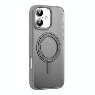 For iPhone 16 Mutural Armor Series MagSafe Magnetic Holder Phone Case(Grey)