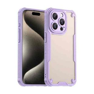 For iPhone 15 Pro Max Armor Glaze PC Hybrid TPU Phone Case(Purple)