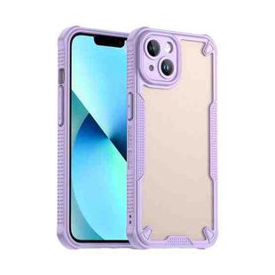 For iPhone 14 Armor Glaze PC Hybrid TPU Phone Case(Purple)