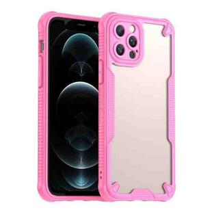 For iPhone 12 Pro Max Armor Glaze PC Hybrid TPU Phone Case(Pink)