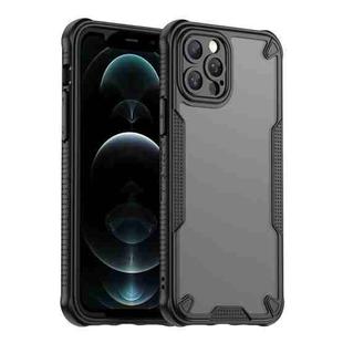 For iPhone 12 Pro Max Armor Glaze PC Hybrid TPU Phone Case(Black)