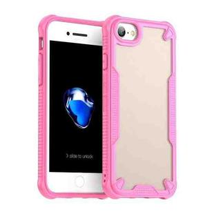 For iPhone SE 2020 Armor Glaze PC Hybrid TPU Phone Case(Pink)
