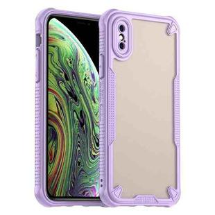 For iPhone X Armor Glaze PC Hybrid TPU Phone Case(Purple)