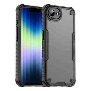 For iPhone SE 2024 Armor Glaze PC Hybrid TPU Phone Case(Black)