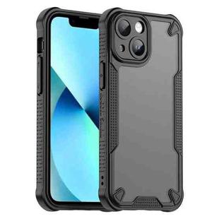 For iPhone 13 mini Armor Glaze PC Hybrid TPU Phone Case(Black)