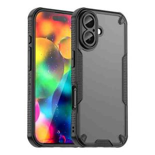 For iPhone 17 Armor Glaze PC Hybrid TPU Phone Case(Black)