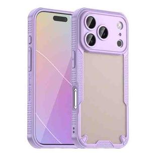 For iPhone 17 Pro Armor Glaze PC Hybrid TPU Phone Case(Purple)