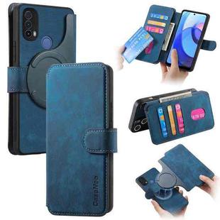 For Motorola Moto E30 / E20 CaseNeo MagSafe RFID Anti-theft Retro Leather Phone Case(Blue)