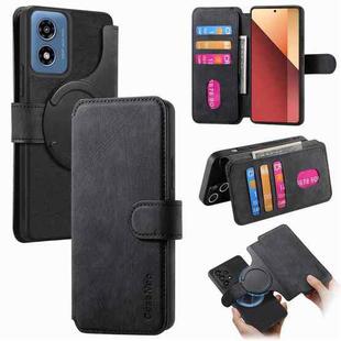 For Motorola Moto G Play 4G 2024 CaseNeo MagSafe RFID Anti-theft Retro Leather Phone Case(Black)