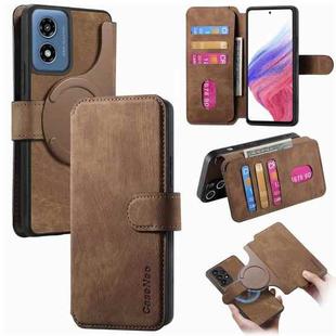 For Motorola Moto G Play 4G 2024 CaseNeo MagSafe RFID Anti-theft Retro Leather Phone Case(Brown)
