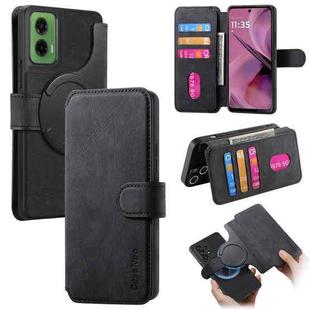 For Motorola Moto G35 CaseNeo MagSafe RFID Anti-theft Retro Leather Phone Case(Black)