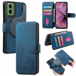 For Motorola Moto G35 CaseNeo MagSafe RFID Anti-theft Retro Leather Phone Case(Blue)