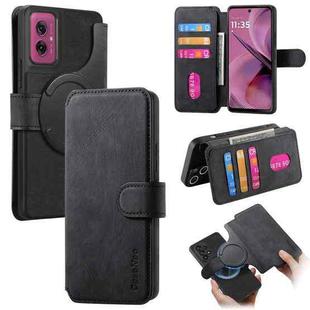 For Motorola Moto G55 CaseNeo MagSafe RFID Anti-theft Retro Leather Phone Case(Black)